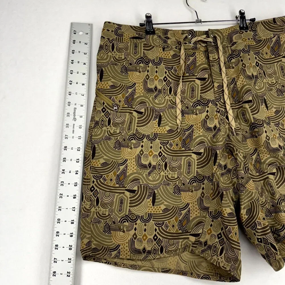 Patagonia Mens Swim Boardshorts‎ Green Brown Size 38